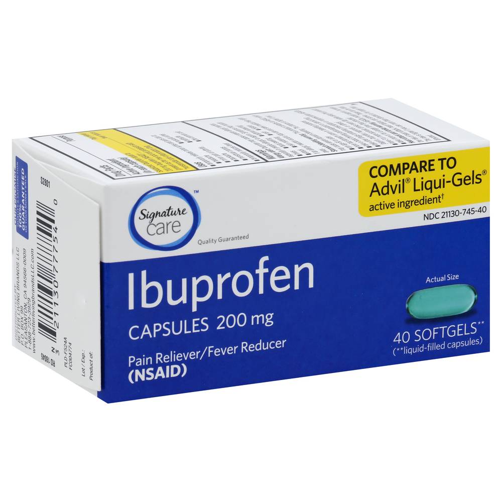 Signature Care 200 Mg Ibuprofen Liquid Softgels