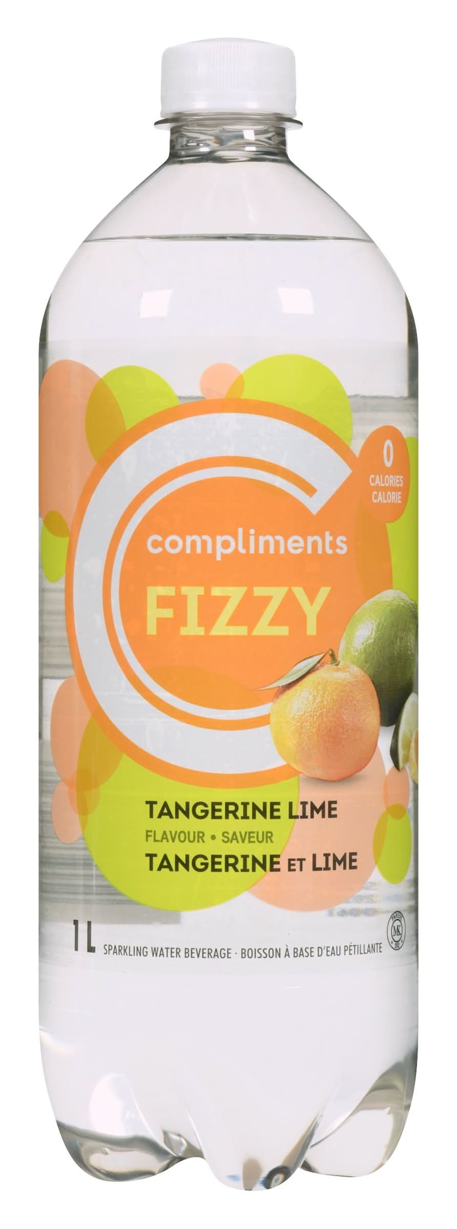 Compliments fizzy boisson à base d'eau pétillante - fizzy sparkling water (1 l) (tangerine-lime)