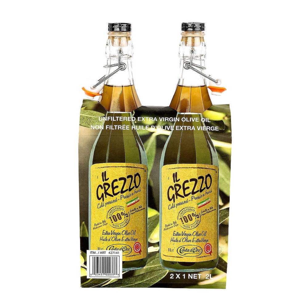 Il Grezzo - Non Filtrée Huile D'Olive Extra Vierge (2 x 1 L)