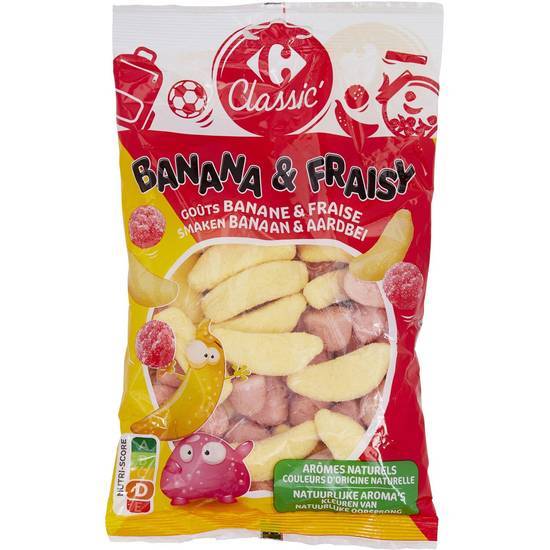 Carrefour Classic' - Bonbons, banane - fraise (250g)