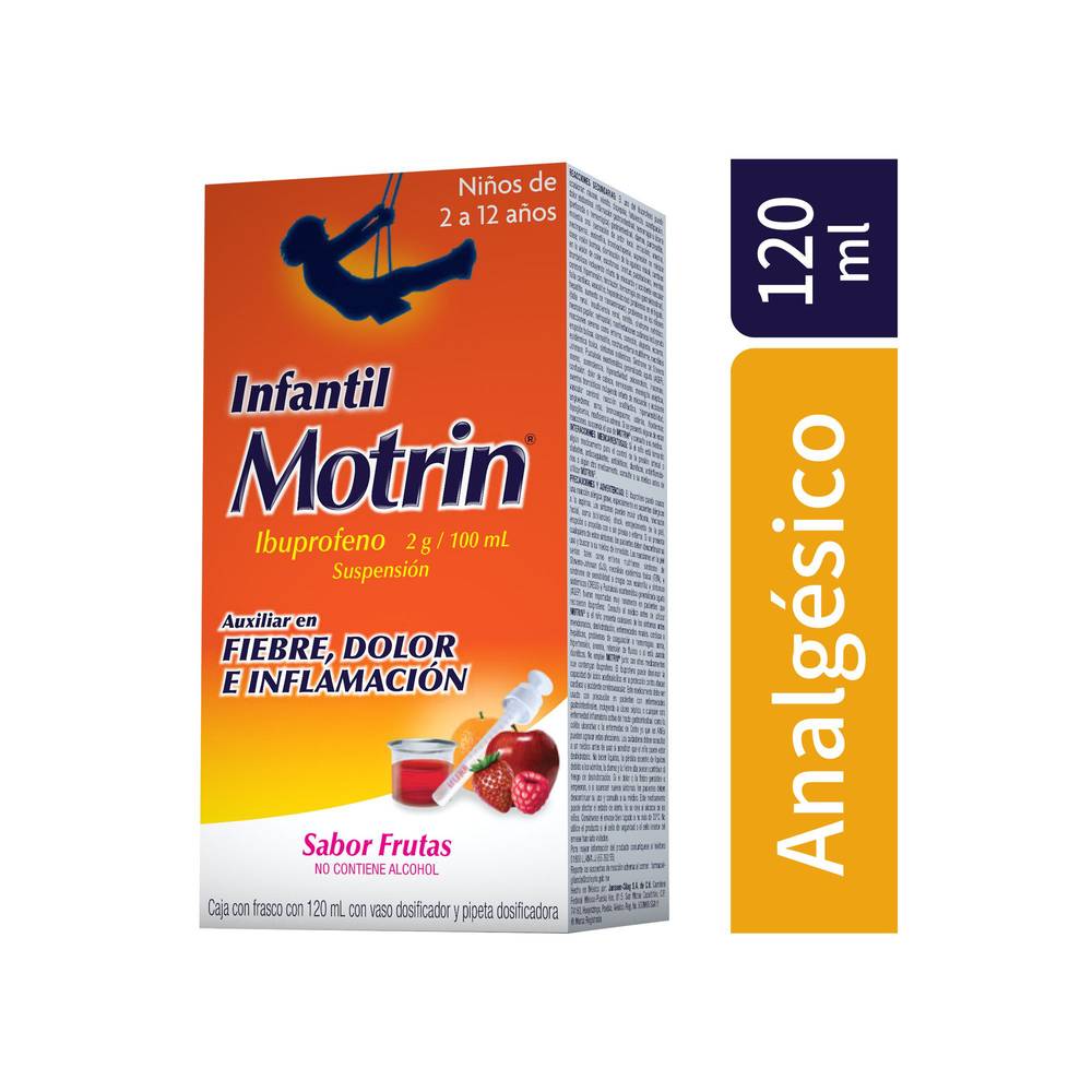 Janssen motrin ibuprofeno infantil suspensión 2 g / 100 ml (frutas)