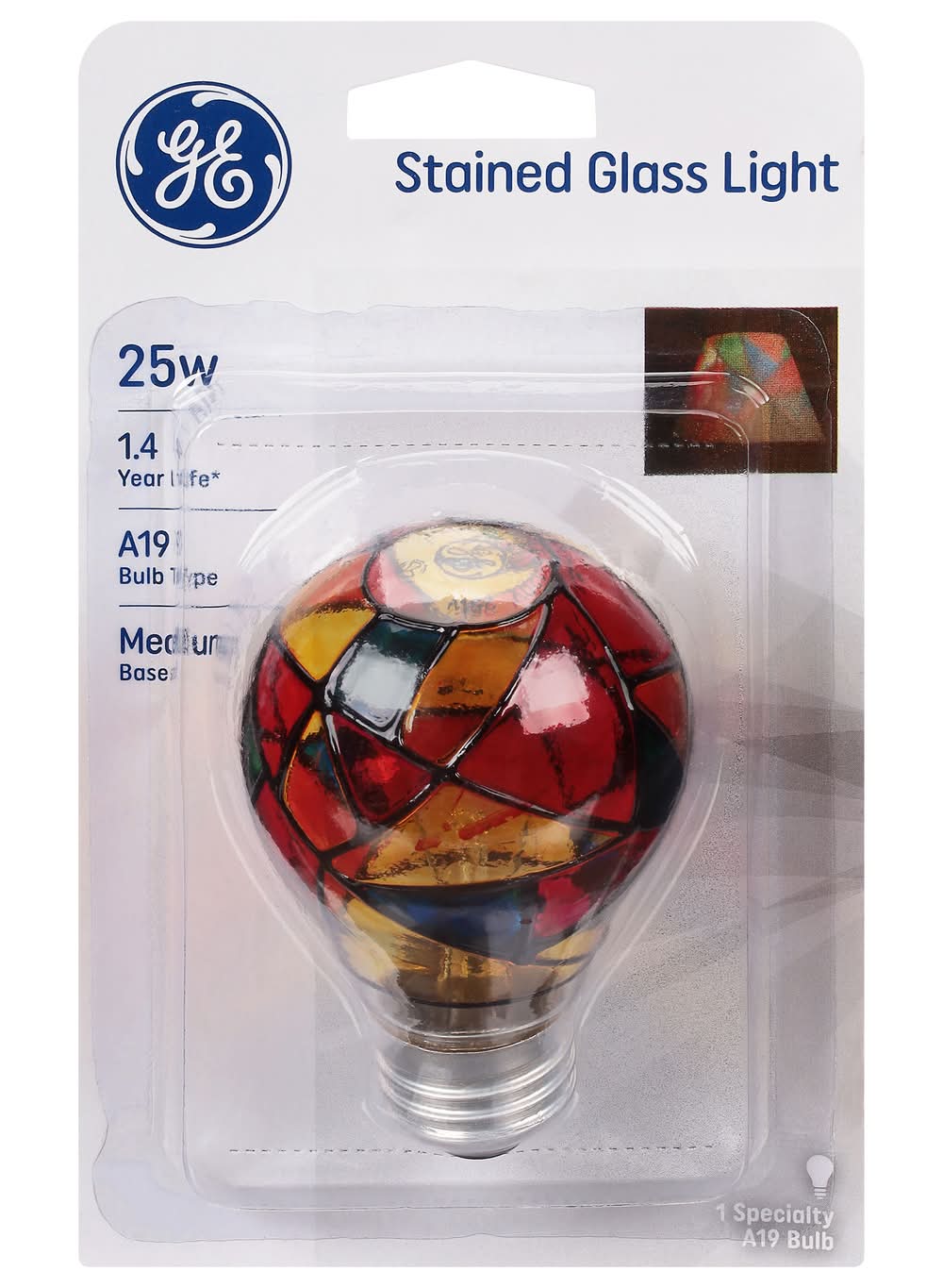 General Electric 25 Watts Stained Glass Light Light Bulb