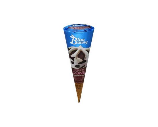 Blue Bunny King Size Vanilla Brownie Ice Cream Cone 8 oz