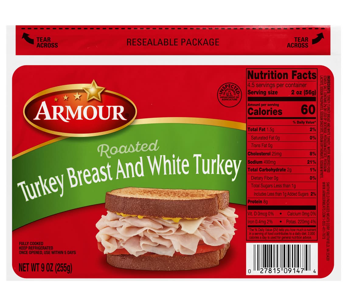 Armour Roasted Breast & White Turkey (9 oz)