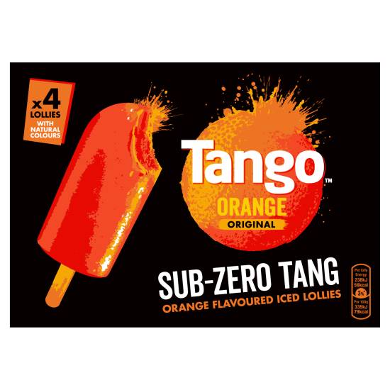 Tango Orange Original Sub-Zero Tang Iced Lollies (4 ct)