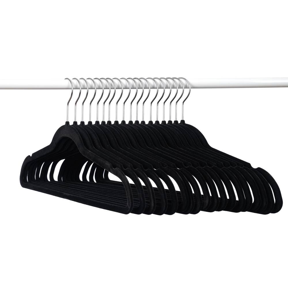 Style Selections 35-Pack Velvet Non-slip Grip Clothing Hanger (Black) | SL-L24-018