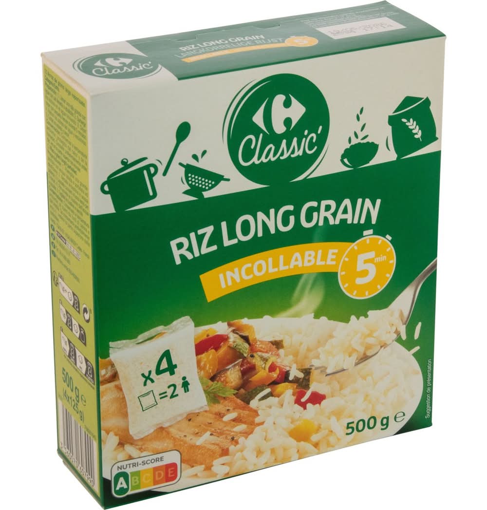 Carrefour Riz Long Grain 5 Minutes 4 x 125 g