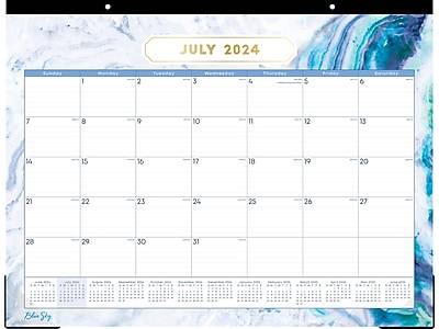 2024-2025 Blue Sky Gemma 22 x 17 Academic Monthly Desk Pad Calendar (141377-A25)