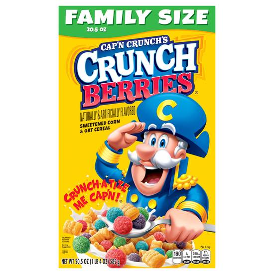 Cap'n Crunch Crunch Sweetened Oat Cereal Family Size (berries -corn)
