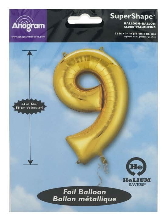 Anagram Supershape No. 9 Foil Balloon