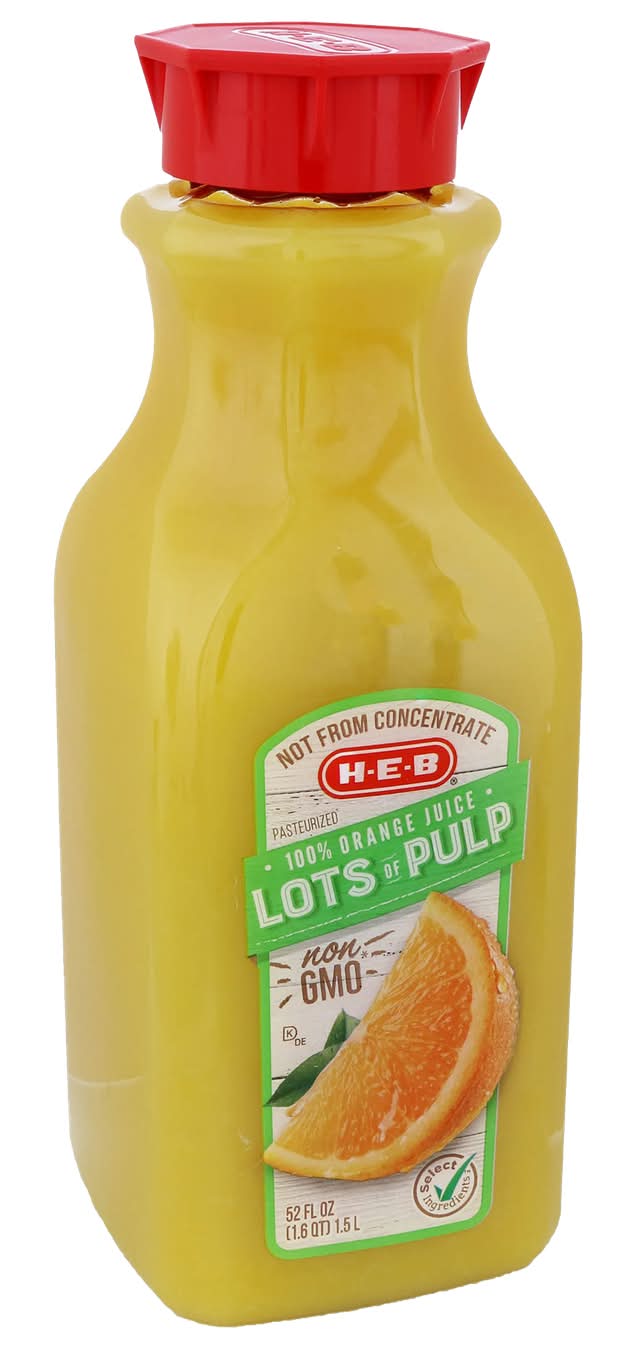 H-E-B · Jugo de naranja con extra pulpa (1,5 L)