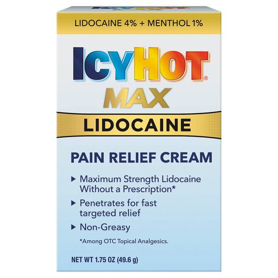 Icy Hot Max Pain Relief Lidocaine Cream (1.75 oz)