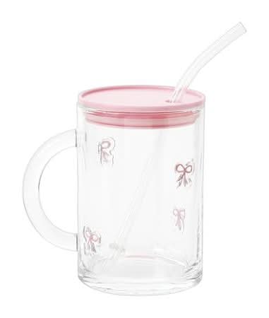 Sipper Mug 16oz Pink Bows