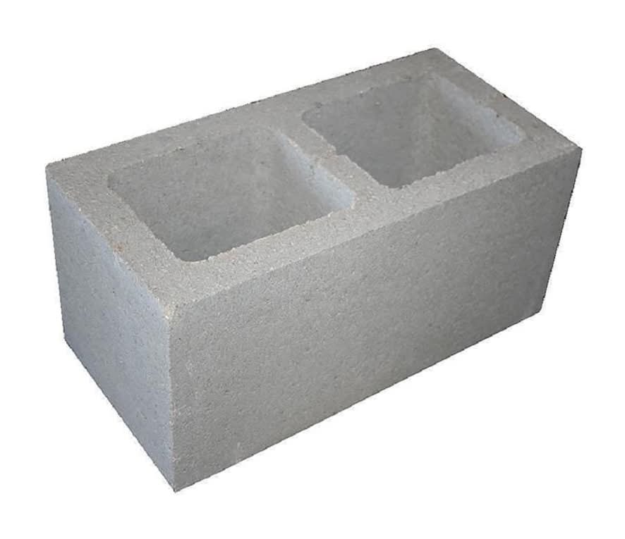 8-in W x 8-in H x 16-in L Cored Concrete Block