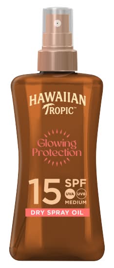 Hawaiian Tropic Glowing Protection Dry Spray Oil Spf 15 (200ml)