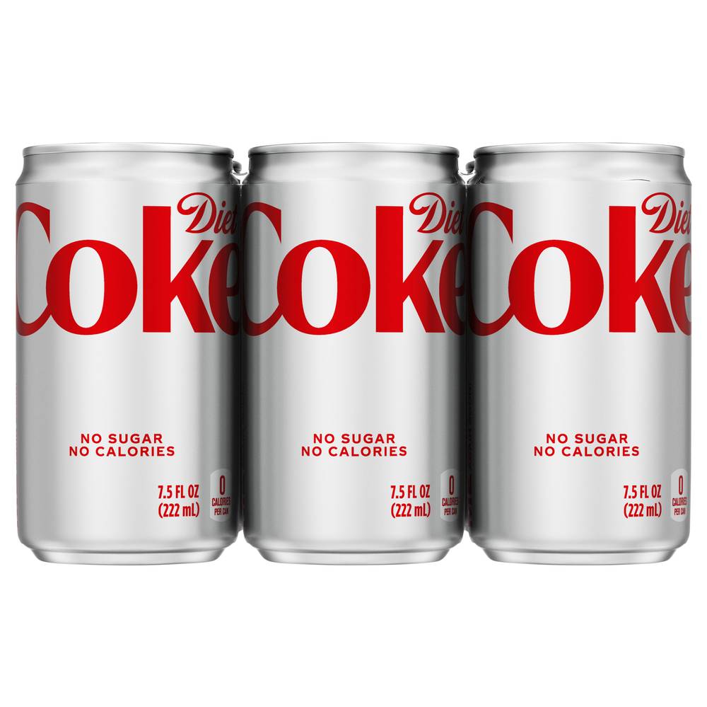 Diet Coke No Sugar Cola (6 x 7.5 fl oz)