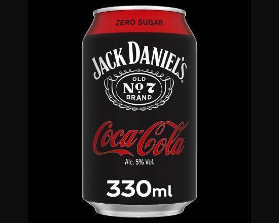 Jack Daniel's Old No. 7 Brand Tennessee Whiskey Mixed with Coca-Cola Zero Sugar 330ml