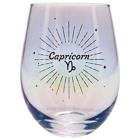 Festive Voice Capricorn Zodiac Wine Glass - 1.0 Ea