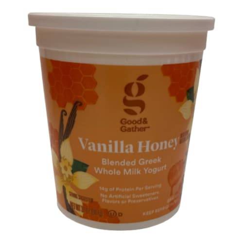 Good & Gather Blended Greek Whole Milk Yogurt, Vanilla Honey (32 oz)