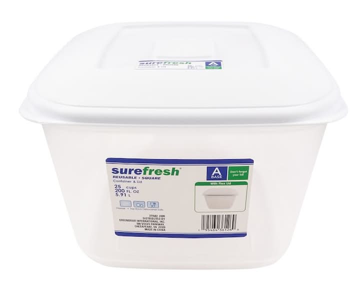 surefresh Reusable Square Food Container With Lid 200 fl oz