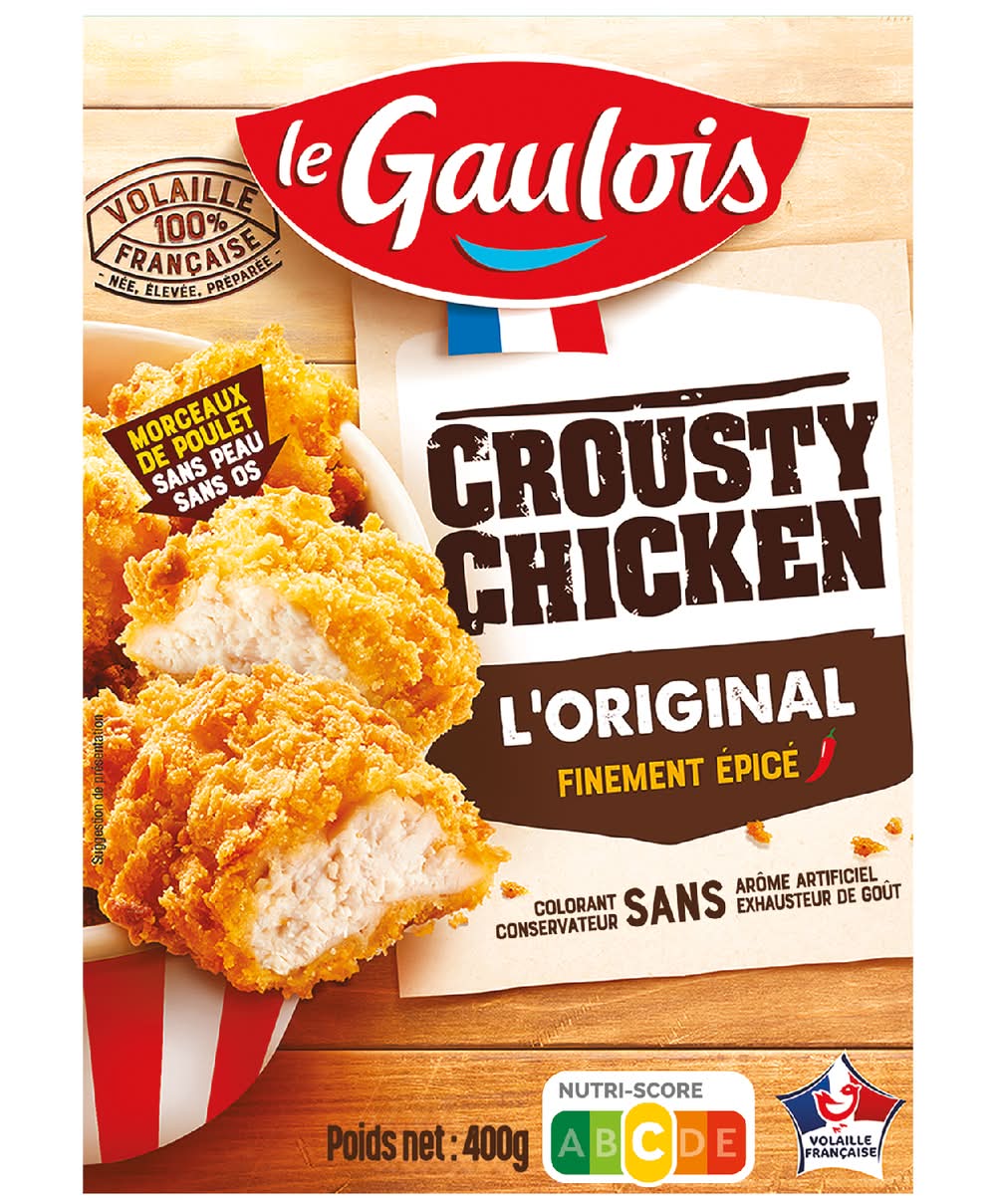 Le Gaulois - Poulet croustillant l'original sans peau et os finement épicé, original (400g)