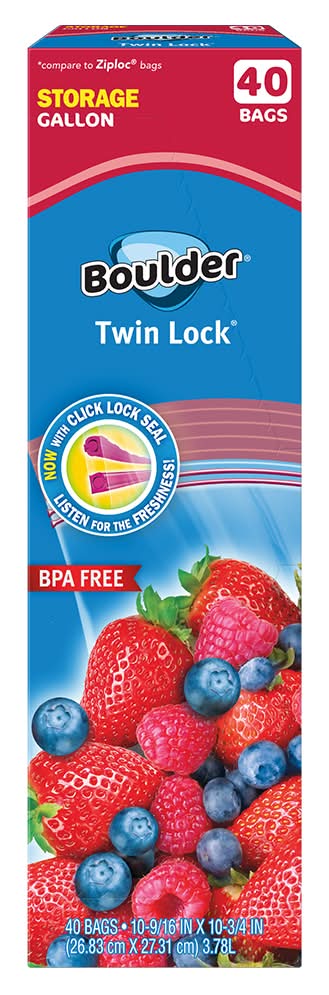 Boulder Canyon Gallon Storage Bags 3.78L, 26.83x27.31 cm (40 ct)