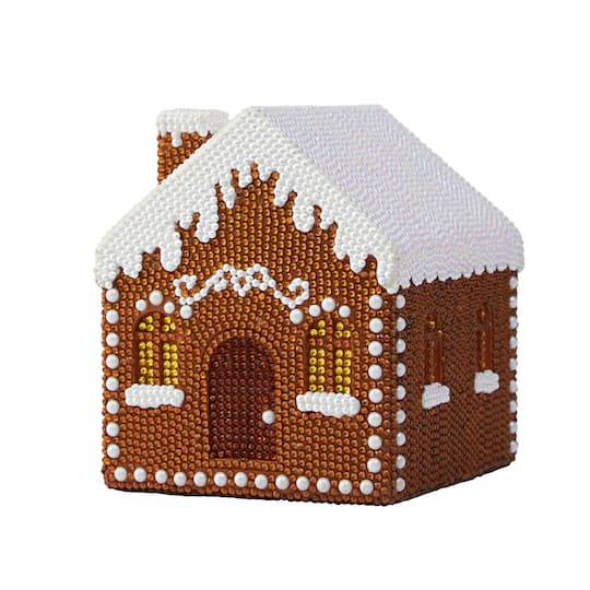 5.25" Gingerbread House Led 3D Diamond Art Kit By Make Market