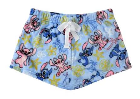 Juniors Printed Plush Short Small Summer Stitch