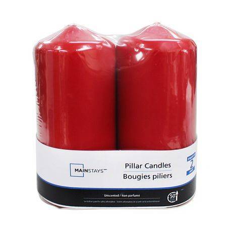 Mainstays Pillar Unscented Candles (2.5 kg)