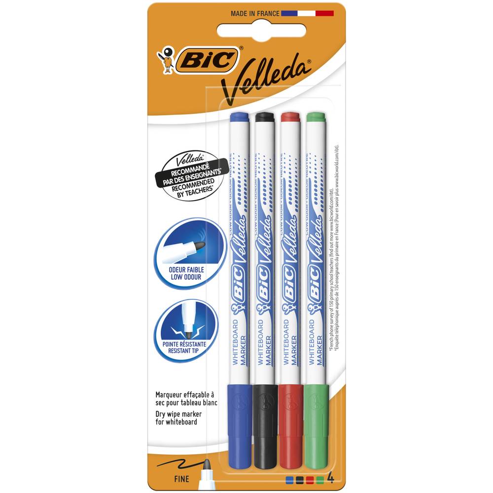 BiC - Feutres fins pour tableaux blancs (4 pièces)