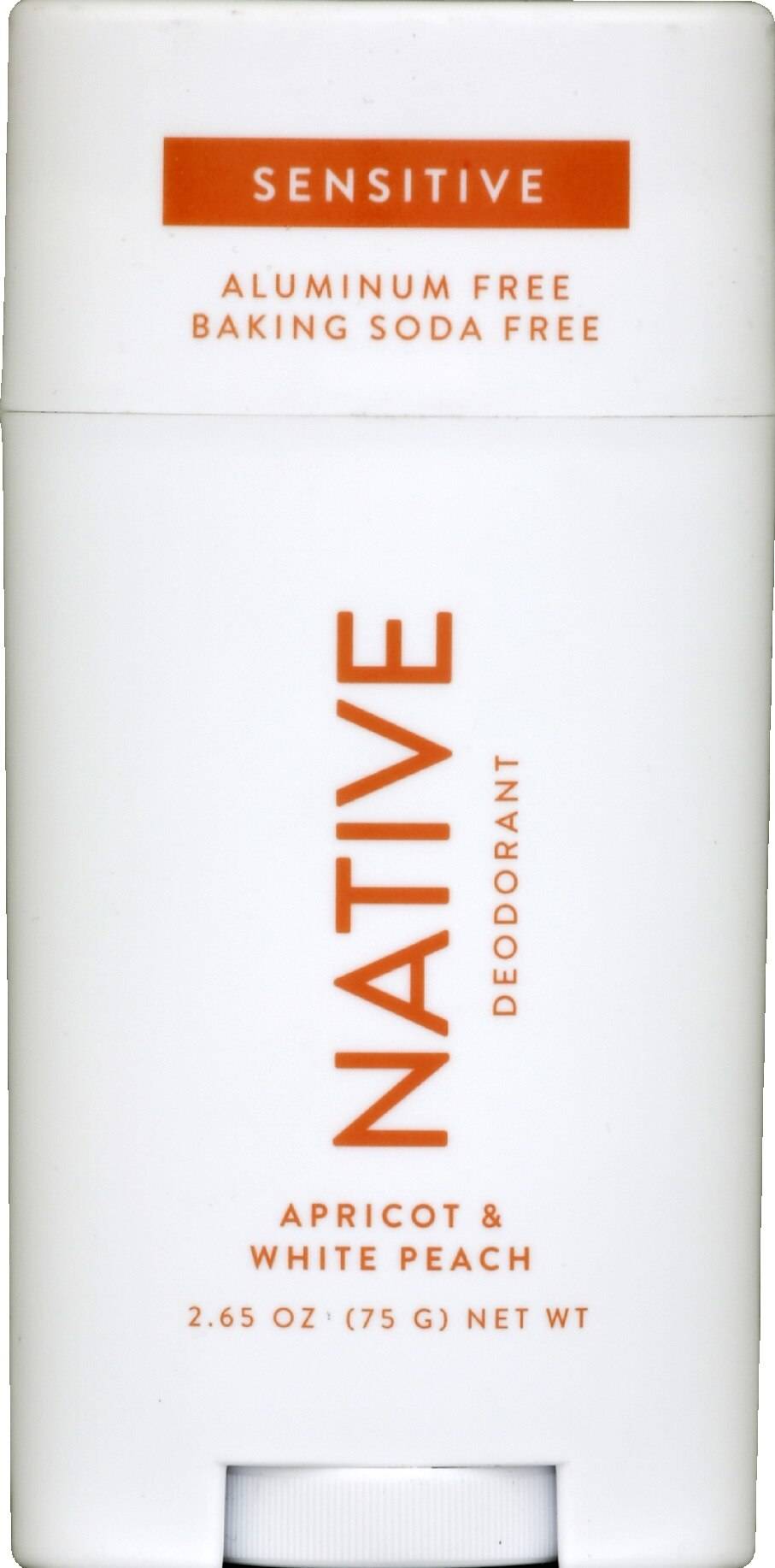 Native Aluminum Free All Day Sensitive Deodorant Stick, Apricot & White Peach, 2.65 OZ