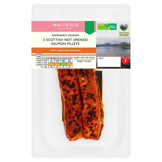 Waitrose & Partners Scottish Hot Smoked Salmon Fillets (2 pack)