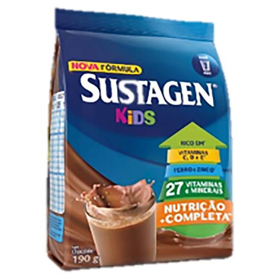 Sustagen kids complemento alimentar infantil chocolate (190g)