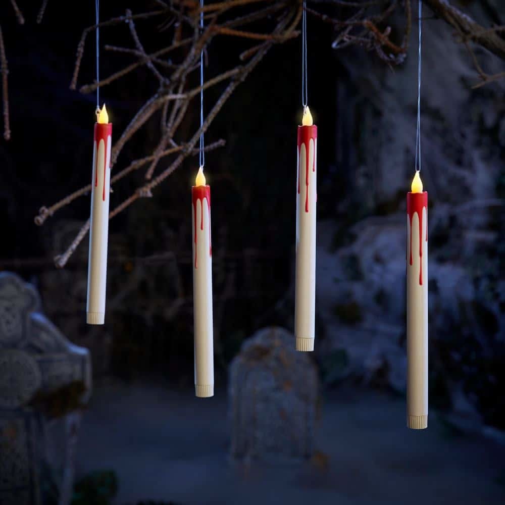 Home Accents Holiday 10.5 Led Hanging Tapered Candles - 4-Pack