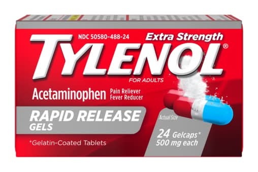 Tylenol Extra Strength Acetaminophen Rapid Release Gelcaps 500 mg (24 ct)