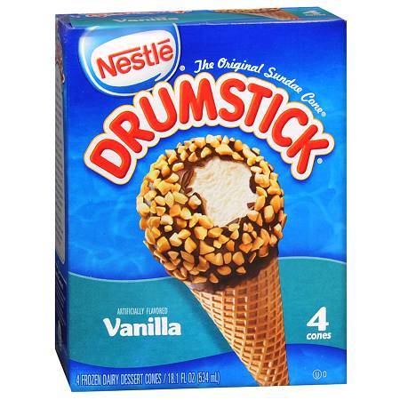 Drumstick Vanilla Sundae Ice Cream Cone (4 ct)
