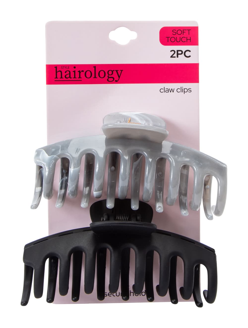 Mixed Barrel Claw Clip 2-Pack Gray