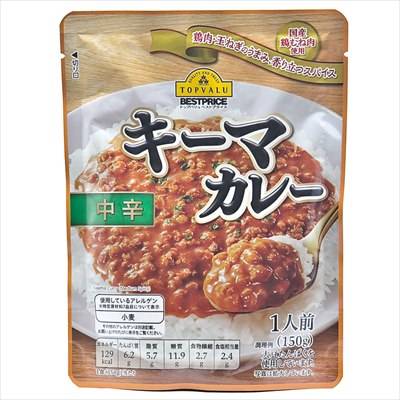 トップバリュ　ベストプライス　キーマカレー　中辛　１５０ｇ