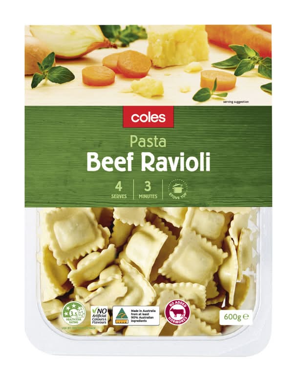 Coles Ravioli beef pasta