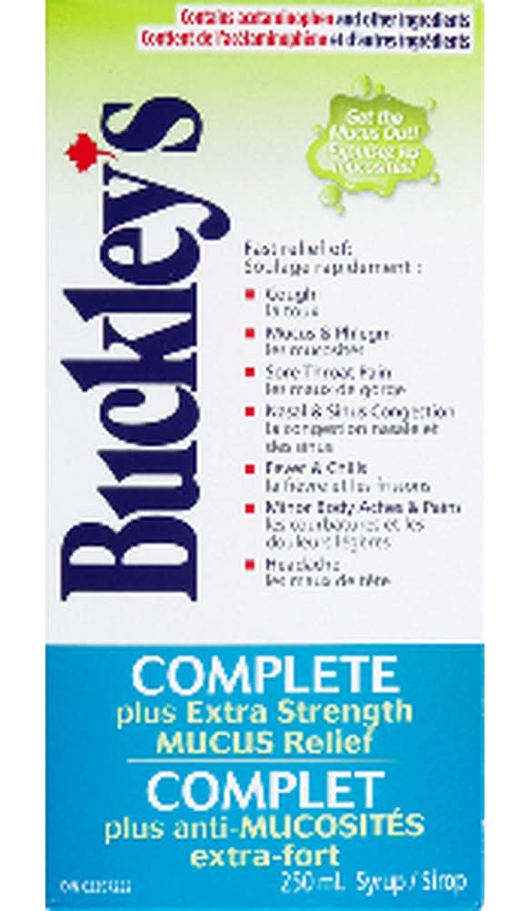 Buckley's Complete Plus Extra Strength Cold & Flu Mucus Relief Syrup (250 ml)
