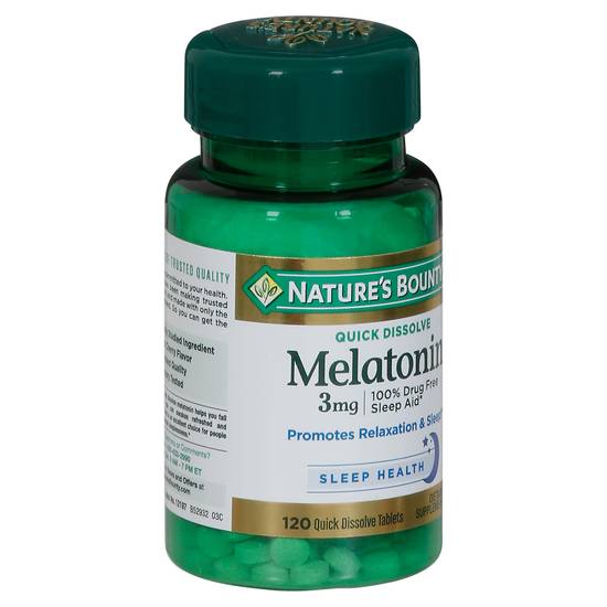 Nature's Bounty Melatonin 3 mg Relaxation & Sleep Aid Tablets