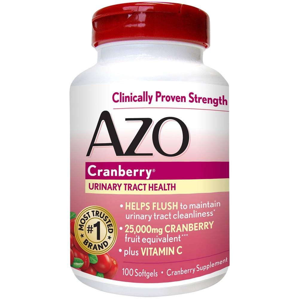 Azo Cranberry - Urinary Tract Health - 25,000 Mg (100 Softgels)