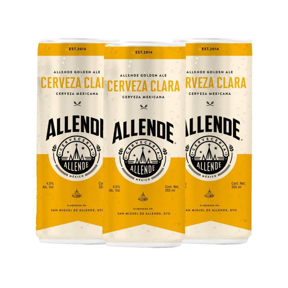 Combo Allende Cerveza Golden Ale Lata 355 ml