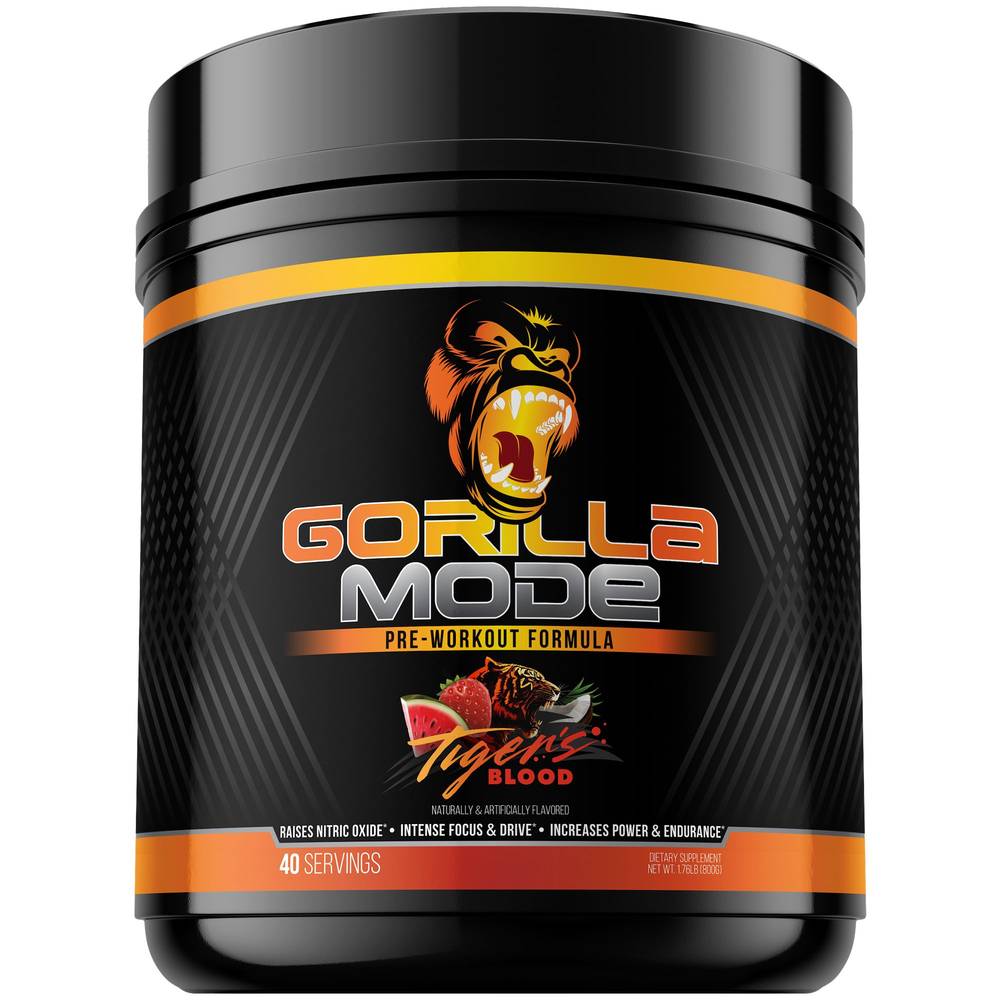 Gorilla Mode Pre-Workout - Tigers Blood(1.76 Pound Powder)