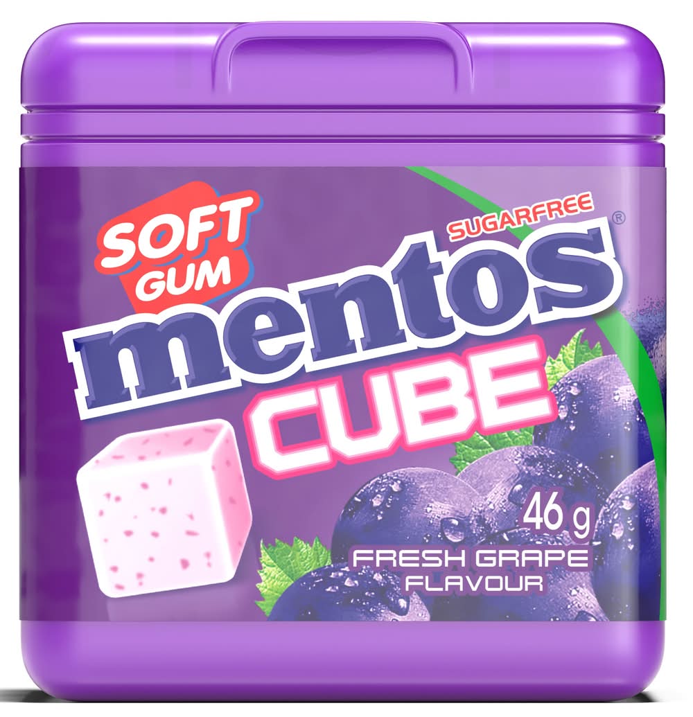 Mentos Cube Gum Ice Grape 46g