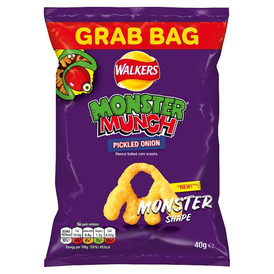 Walkers Pickled Onion, Monster Munch Crisps (40g)