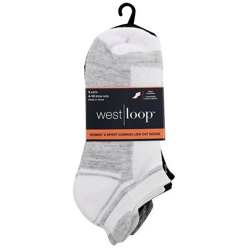 West Loop Women's Sport Cushion Low Cut Socks - 3.0 pr