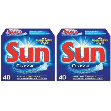 Tablette lave-vaisselle classic SUN - le paquet de 40 doses