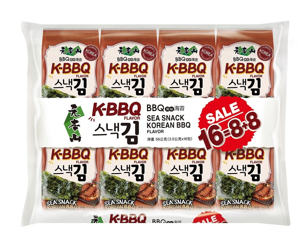 元本山朝鮮海苔BBQ風味量販袋 <56g克 x 1 x 1Bag袋>