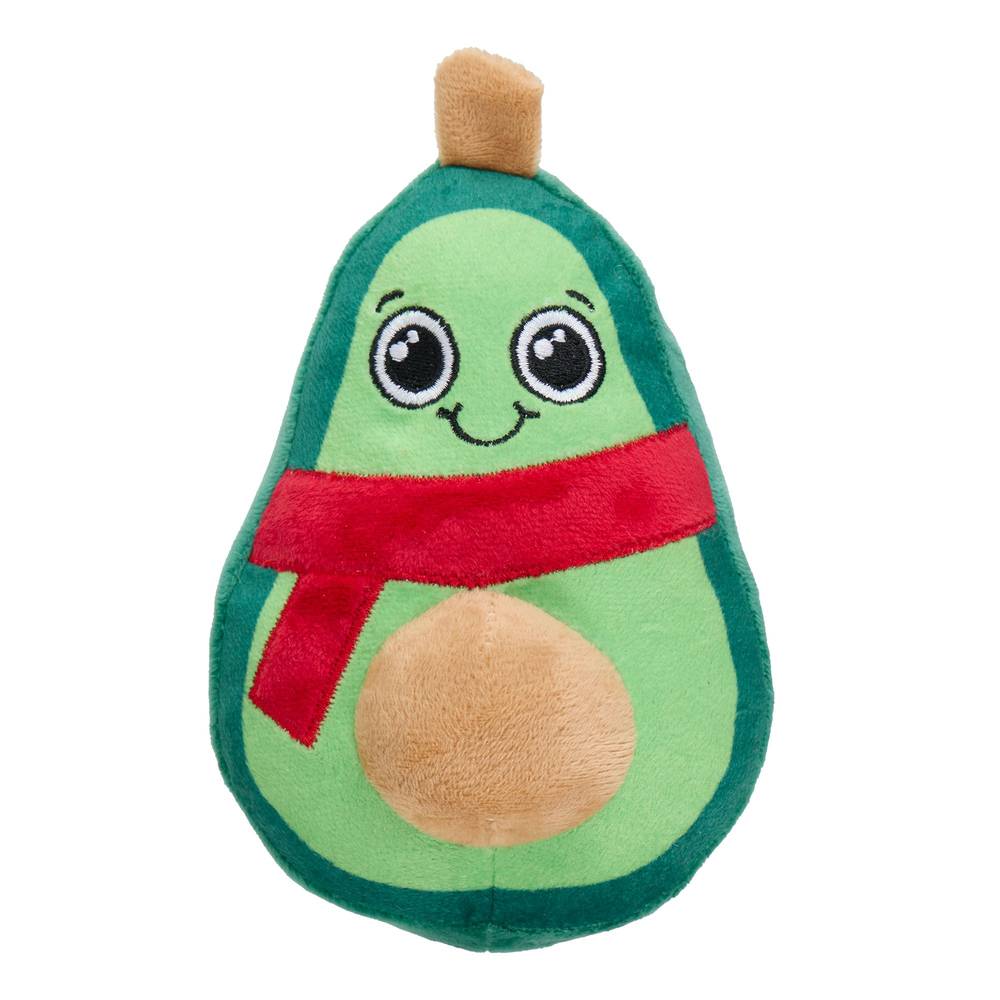 Merry & Bright Avocado Plush Dog Toy, Green